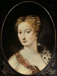Portret Diany de Poitiers (1499 - 1566) Pani Breze, księżna Valentinois. Obraz Francesco Primaticcio, znany jako Prymaty (1504-1570)