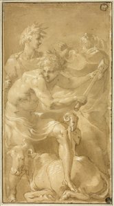 Ofiara byka autorstwa Francesco Primaticcio