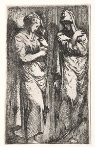 Dwie rzymskie kobiety autorstwa Francesco Primaticcio