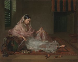Muzułmańska dama leżąca autorstwa Francesco Renaldi