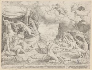 Apollo i Diana zabijają dzieci Niobe