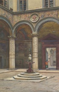 Dziedziniec Palazzo Vecchio, Florencja, XIX wiek.