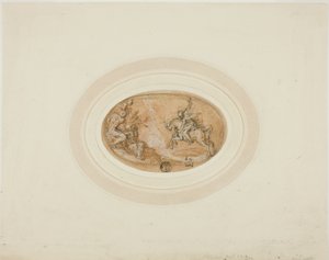 Marcus Curtius Skacząc w otchłań autorstwa Francesco Salviati