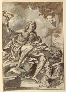 Rysunek przedstawiający św. Jana Chrzciciela, ok. 1775 r. autorstwa Francesco Saverio Mergolo