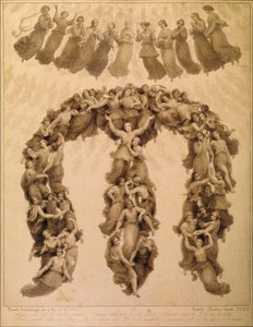Ilustracja do Boskiej Komedii Dantego Alighieri Paradiso canto XVIII autorstwa Francesco Scaramuzza