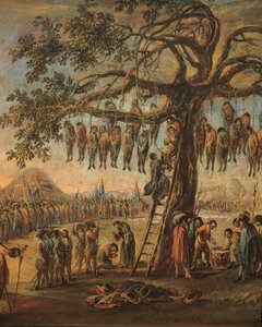 „Nieszczęście wojny: wisielcy” Francesco Simonini, detal