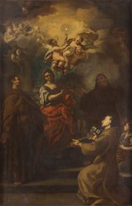 „Adoracja Eucharystii”, 1677-1747 autorstwa Francesco Solimena