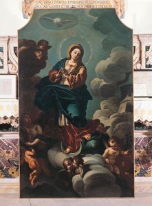 Niepokalane Poczęcie, obraz na płótnie przypisywany Francesco Solimena (1657-1747), Katedra San Pardo, Larino, Molise, Włochy autorstwa Francesco Solimena
