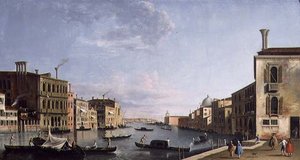 Wenecja: Canal Grande patrząc z Campo San Vio w kierunku Bacino (olej na płótnie)