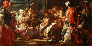 Studium do św. Mateusza wskrzeszającego syna króla Etiopii (olej na płótnie) autorstwa Francesco Trevisani