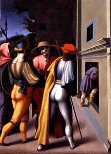Aresztowanie braci z „Opowieści Giuseppe Ebreo” (tempera na panelu)