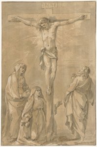 Chrystus na krzyżu z Maryją, Katarzyną ze Sieny i Janem