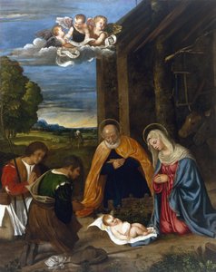 Narodzenie Pańskie z pasterzami autorstwa Francesco Vecellio