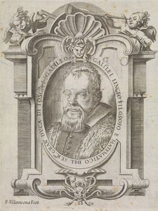 Galileo Galilei (1564-1642), ok. 1656 r. (rycina) autorstwa Francesco Villamena