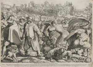 Il Bruttobuono (Walka uliczna) autorstwa Francesco Villamena