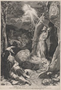 Stygmaty św. Franciszka autorstwa Francesco Villamena, after Federico Barocci