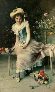 Piękno na ławce ogrodowej, 1897