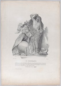 Książę Raimondo di Sangro wyplątuje się z sieci światowych trosk z..., ok. godz. 1840-50. autorstwa Francesco Wenzel