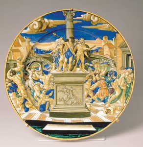 Talerz z Masakrą Niewiniątek, ok.1527-30 (majolika)