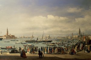Napoleon III przybywa do Wenecji autorstwa Francesco Zanin