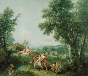 Krajobraz z edukacją Bachusa, 1744