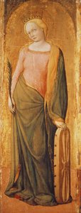 Św. Katarzyna Aleksandryjska, XV w. (tempera na desce) autorstwa Francesco de