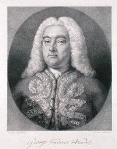 George Frederick Handel (1685-1759) wyryty przez Fredericka Christiana Lewisa I (1779-1856) 1828 (rycina) autorstwa Francis (after) Kyte
