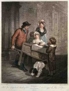 „Hot Spice Gingerbread Smoking Hot”, płyta 12 „The Cries of London”, grawerowana przez Giovanniego Vendraminiego (1769-1839), wyd. przez Colnaghi & Co.