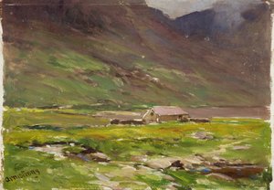 Jezioro Ogwen (olej na panelu)