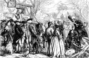 John i Charles Wesley wygłaszają kazania na świeżym powietrzu w Bristolu, 1739 1868
