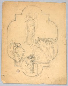 Szkic okna lub sufitu autorstwa Francis Augustus Lathrop