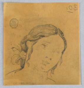 Szkic głowy kobiety autorstwa Francis Augustus Lathrop