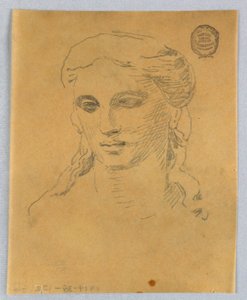 Szkic głowy kobiety autorstwa Francis Augustus Lathrop