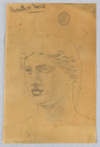 Szkic głowy młodzieńca autorstwa Francis Augustus Lathrop