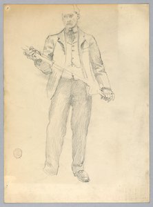 Szkic mężczyzny autorstwa Francis Augustus Lathrop
