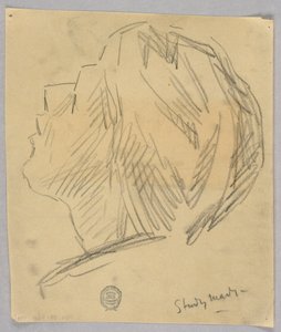 Szkic kobiecej głowy autorstwa Francis Augustus Lathrop