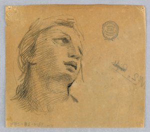 Szkic kobiecej głowy autorstwa Francis Augustus Lathrop