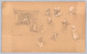 Szkice mieszczan w Mont St. Michel i Vitré autorstwa Francis Augustus Lathrop