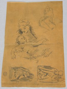 Szkice Dziewicy i Trzech Króli autorstwa Francis Augustus Lathrop