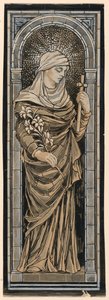 Studium dla okna pamięci Goddarda w kościele św. Jana w Providence, Rhode Island autorstwa Francis Augustus Lathrop