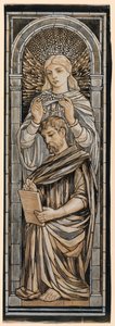 Studium dla okna pamięci Goddarda w kościele św. Jana w Providence, Rhode Island autorstwa Francis Augustus Lathrop