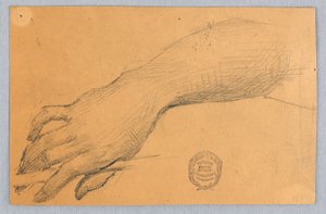 Studium dłoni i nadgarstka autorstwa Francis Augustus Lathrop