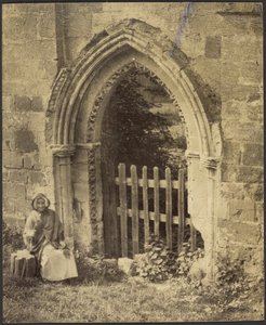Drzwi, opactwo Rivaulx autorstwa Francis Bedford