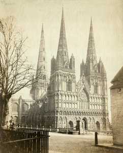 Katedra w Lichfield, Staffordshire, ok. 1860
