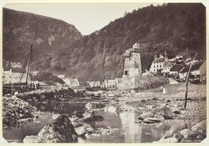 Lynmouth od morza, 186094. autorstwa Francis Bedford