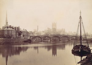 Worcestera. Z Severn, 1870. autorstwa Francis Bedford
