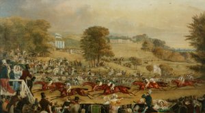 Wyścigi Heaton Park, Manchester (olej na płótnie) autorstwa Francis Calcraft Turner