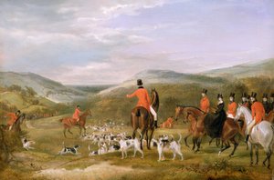 Polowanie w Berkeley, 1842: Spotkanie autorstwa Francis Calcraft Turner