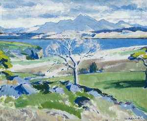 Ben Cruachan z Achnacraig, Mull, c. 1931 (olej na desce) autorstwa Francis Campbell Boileau Cadell
