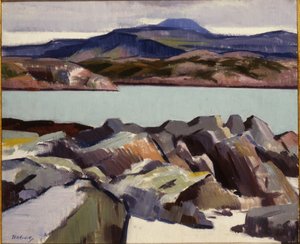 Ben More, z góry Port Beag na Sligeanach (olej na płótnie) autorstwa Francis Campbell Boileau Cadell